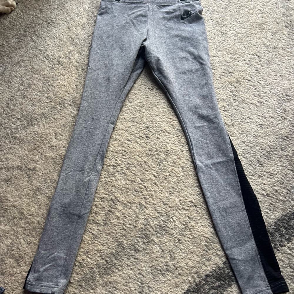 Nike Gray Dri-Fit Athletic Leggings Women’s Workout Gym Running Pants